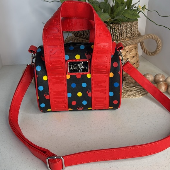 Disney Parks The Minnie Mouse ROCKIN' MY DOTS Satchel Purse - Picture 7 of 8